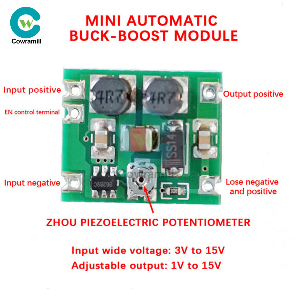 1/2/5/10PCS Automatic Buck-Boost Regulator Module Input DC3V-15V Output DC1V-15V