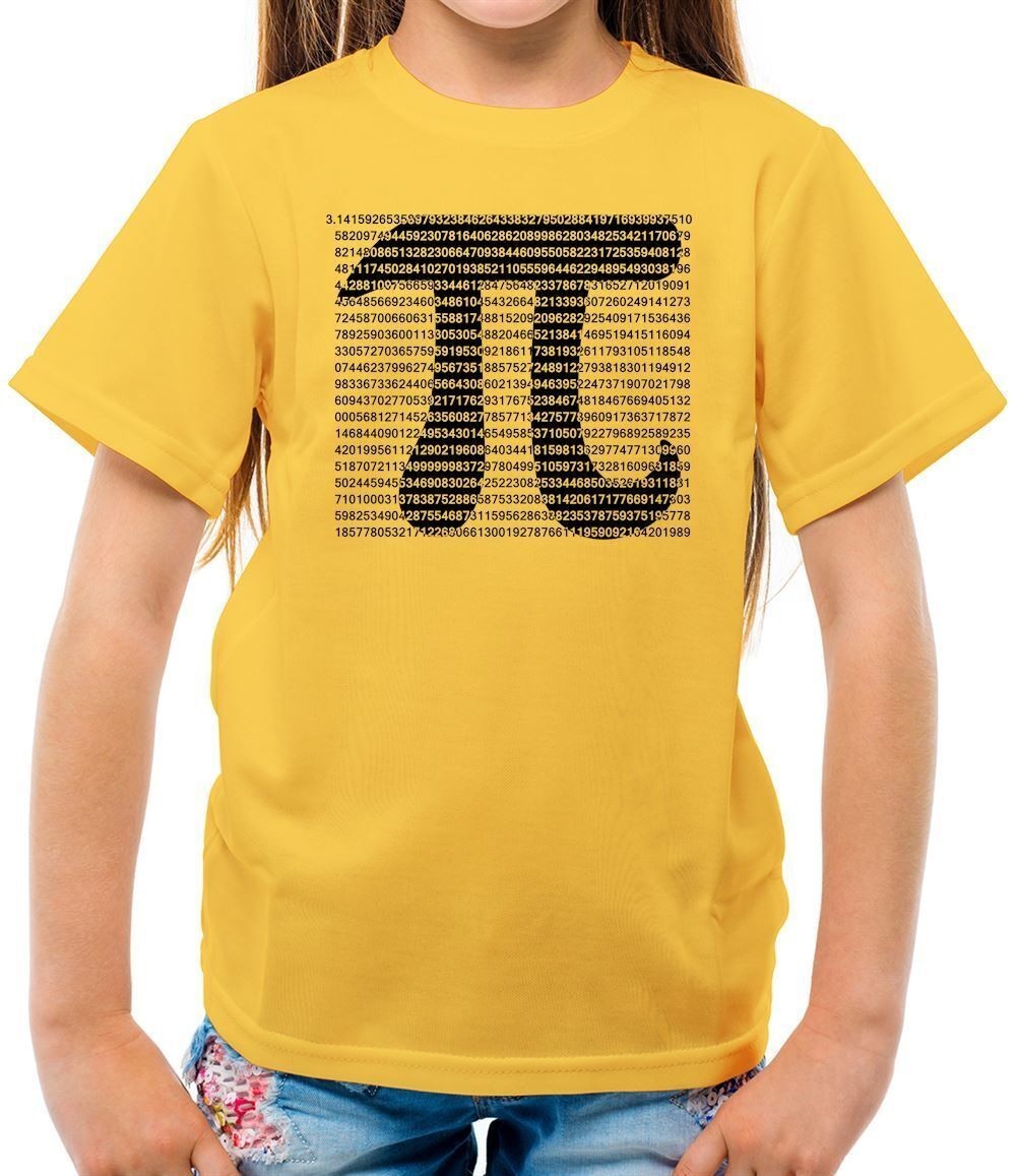 1000 Digits Of Pi - Kids T-Shirt - Math Maths TT Funny 3.14 Numbers Number
