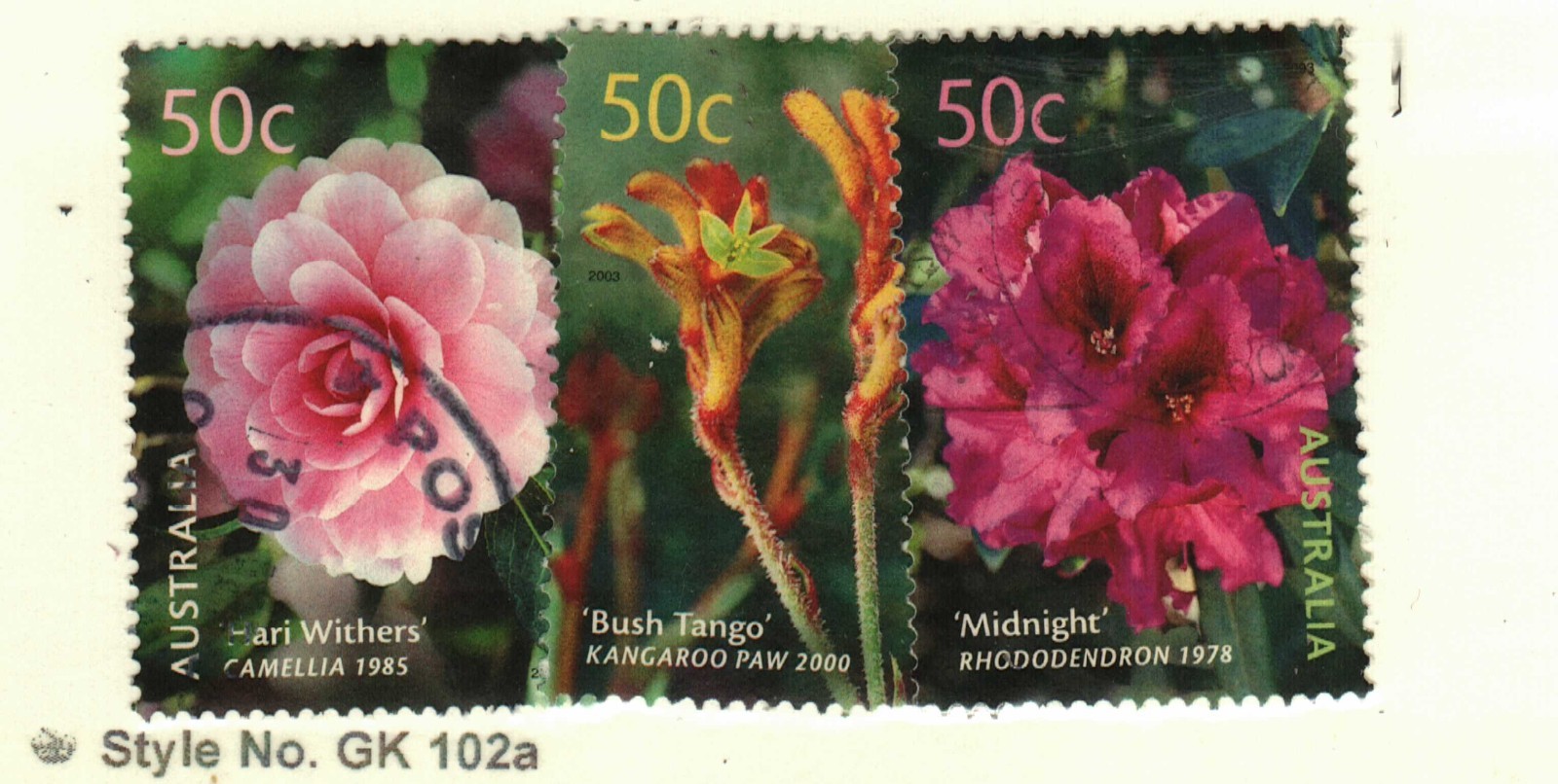 Australia #2138, 2141-2 used flowers