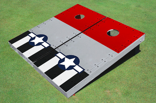 Rivet Red Wing Plane Custom Cornhole Board