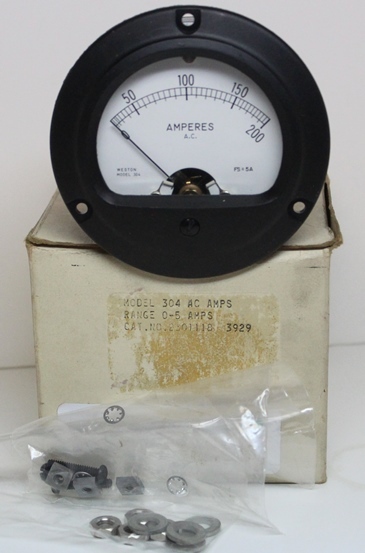 Unused Weston 304  (EIL Instruments) 0-200  AC Amp Panel Meter #260115
