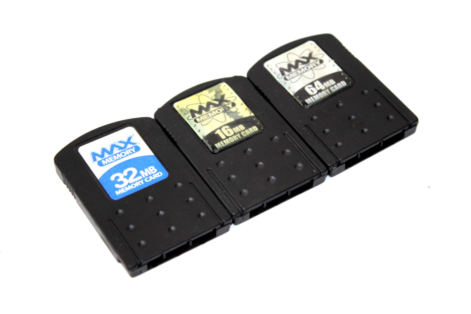 Lot of 3 Max Memory PlayStation 2 PS2 16 32 & 64MB Memory Card Tested