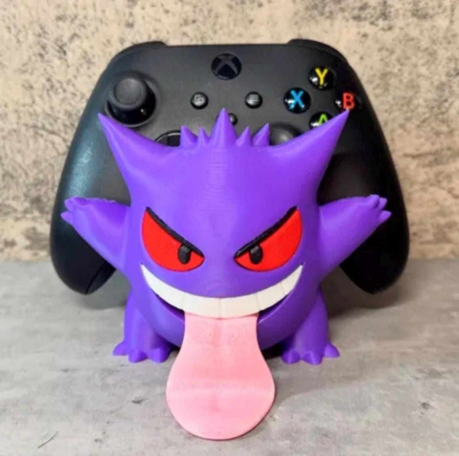 Gengar Controller Stand | Ghost Gamer Controller Holder | Gaming Desk Organizer