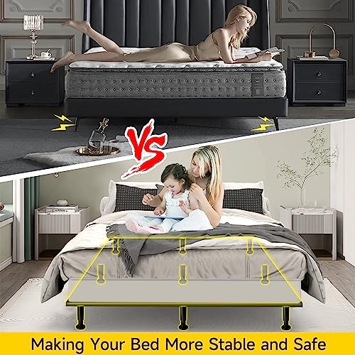 Adjustable Height Bed Frame Center Support Legs Replacement with 5.1 in-8.6 in