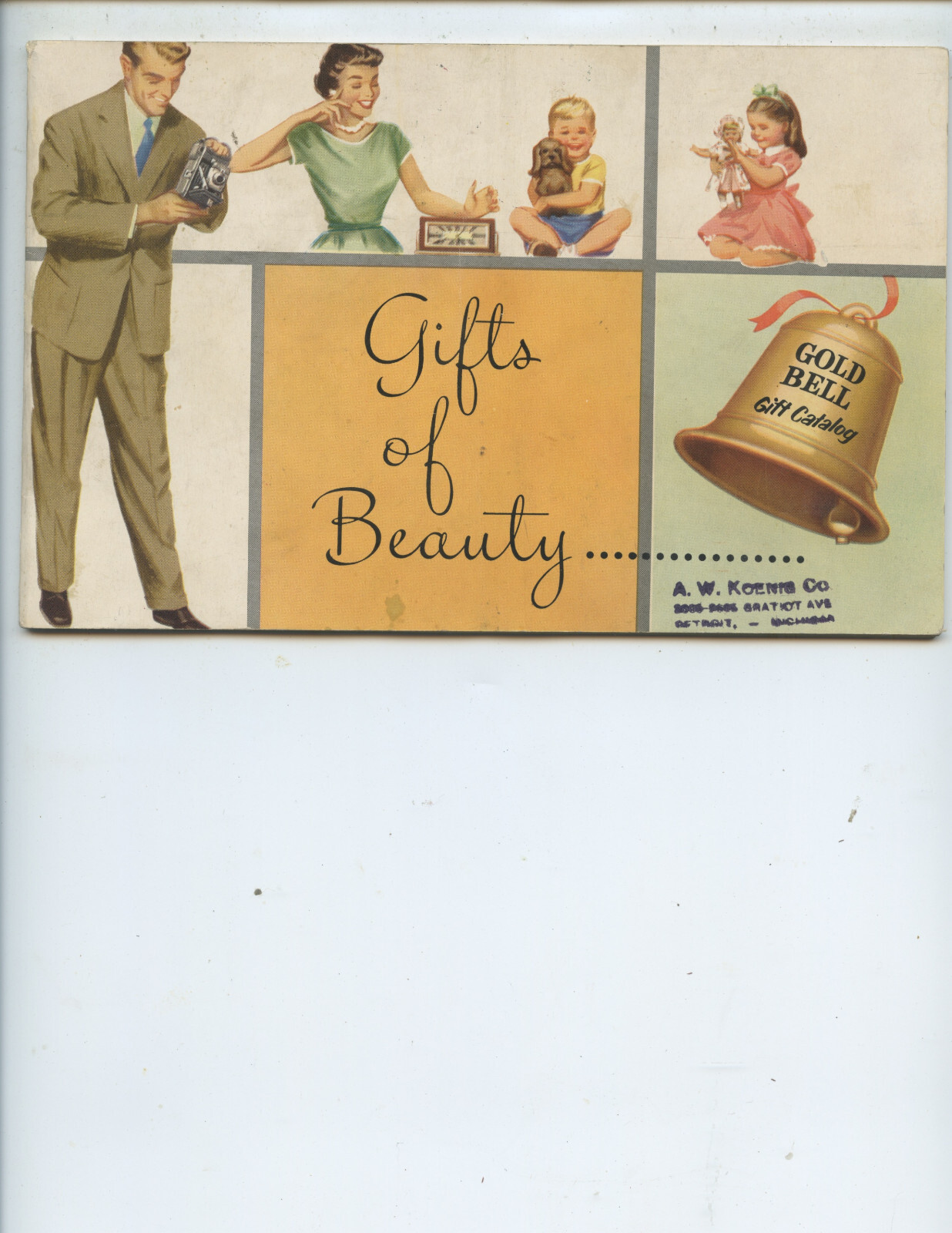 1955 GOLD BELL STAMPS "GIFTS OF BEAUTY" CATALOG (COLOR PHOTOS, 48 PAGES, NICE)