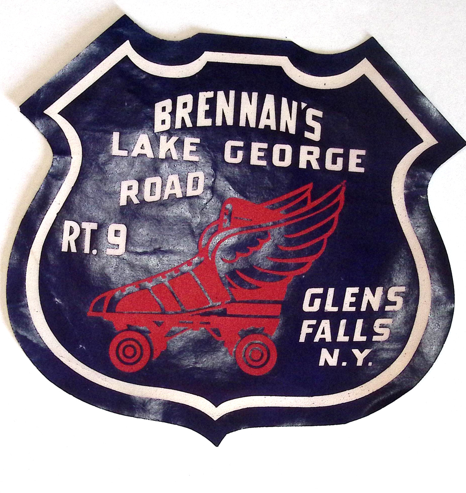 Brennans Roller Skating  Lake George Road GLENS FALLS NY Roller Skate Label  Z