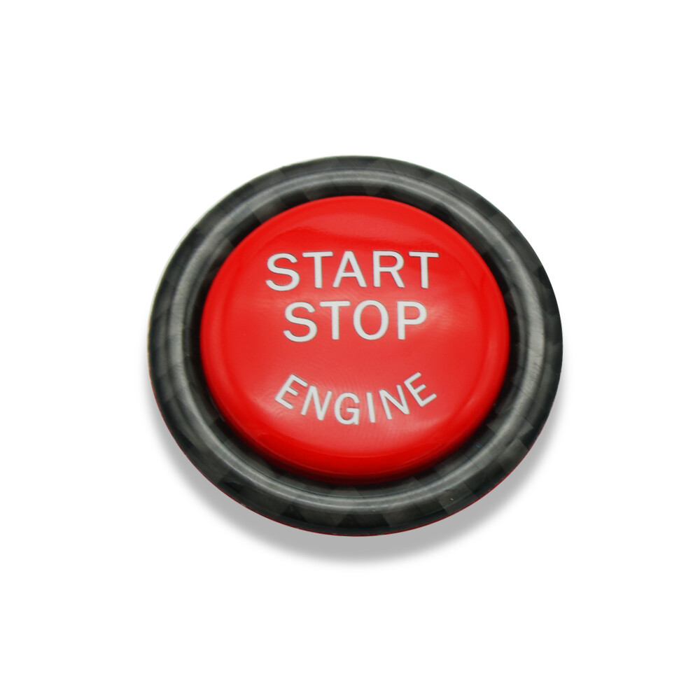 Red Engine Start Stop Push Button Cover&Ring Trim For BMW E90 E92 E93 2009-2012