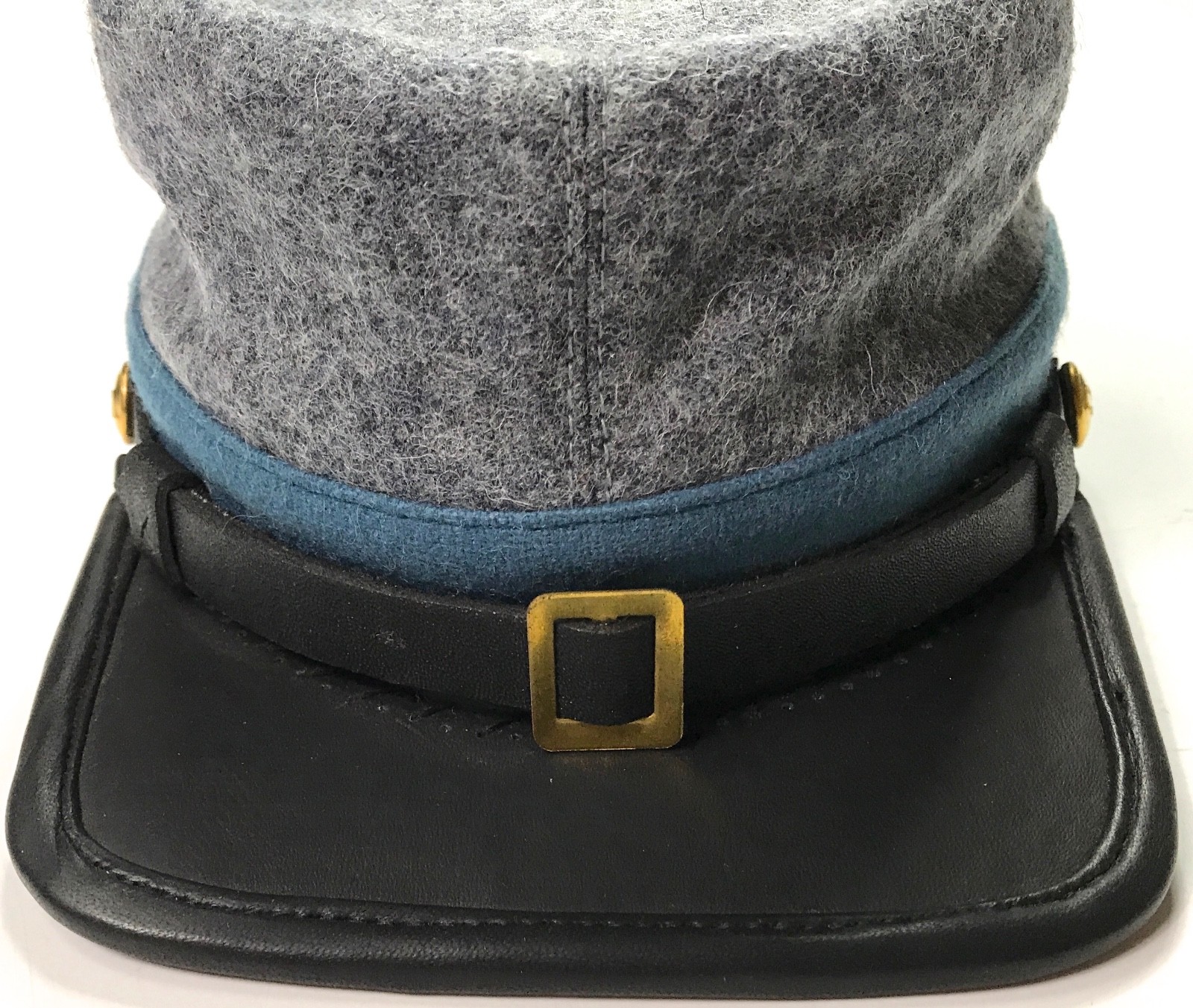 CIVIL WAR CSA CONFEDERATE INFANTRY GREY WOOL KEPI FORAGE CAP HAT-MEDIUM