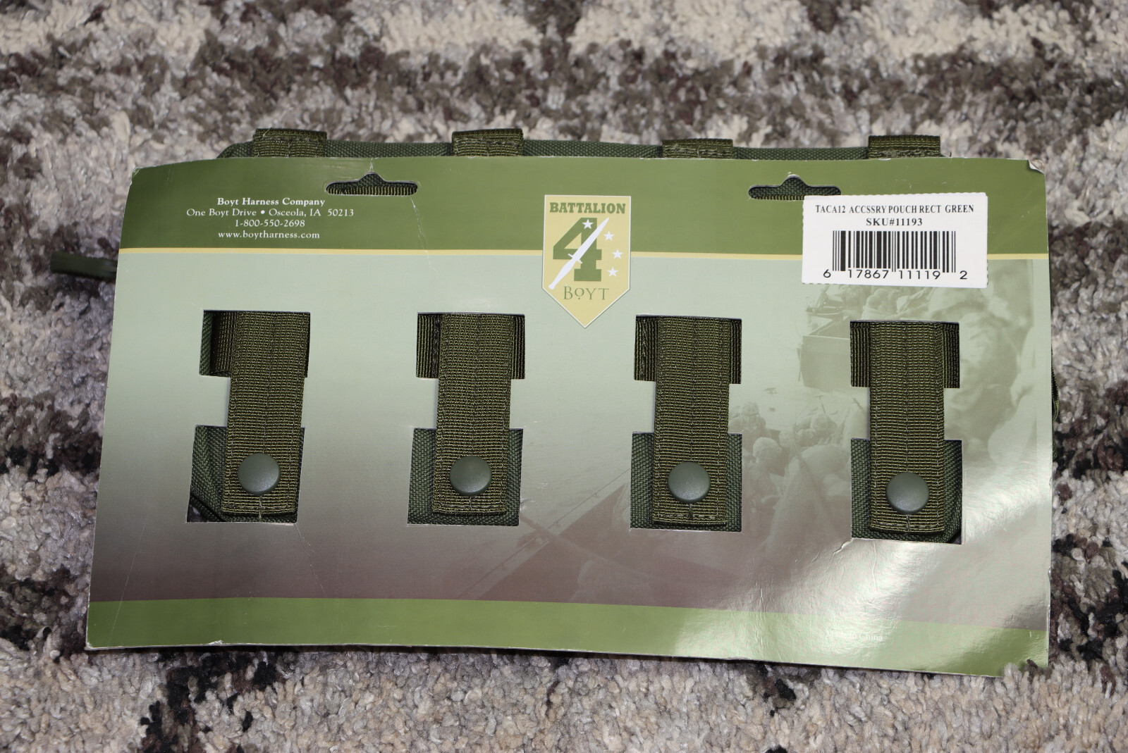 Boyt Rectangular Accessory Pouch TACA12 Green 13"X4"X6"