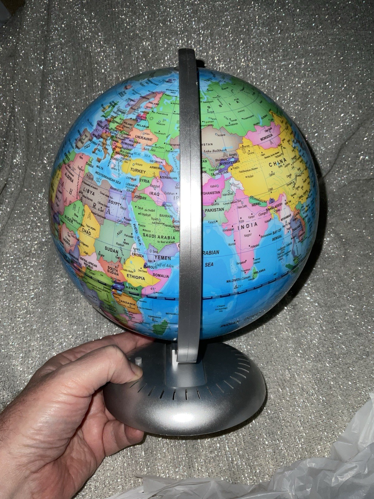 Costway 8" World Globe Illuminated Education Globe See Pics Map