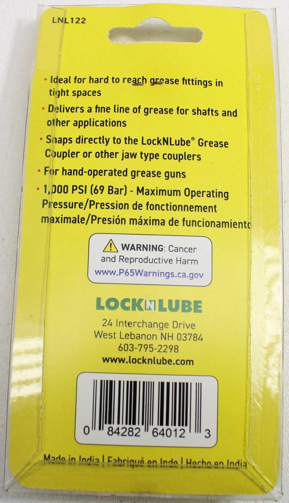 LockNLube Push-On 90° Grease Coupler