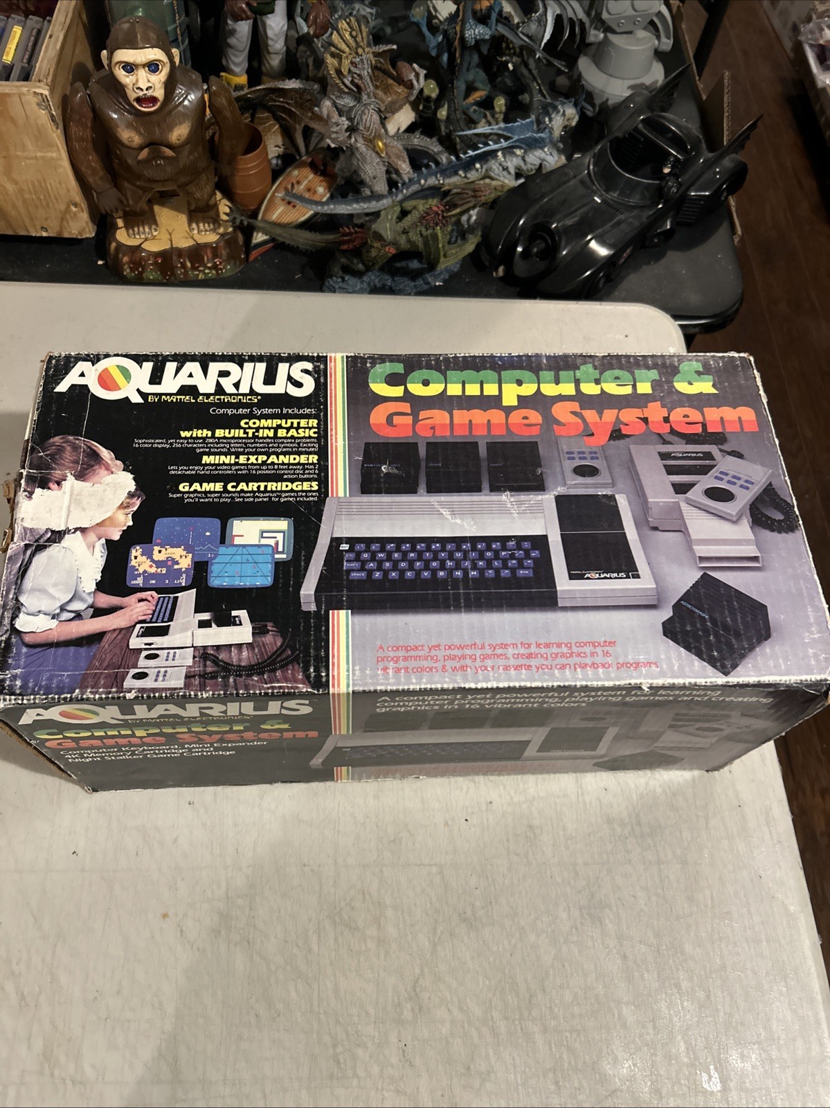 Mattel 1982 Aquarius Computer & Game System W/Nightstalker Untested As Is