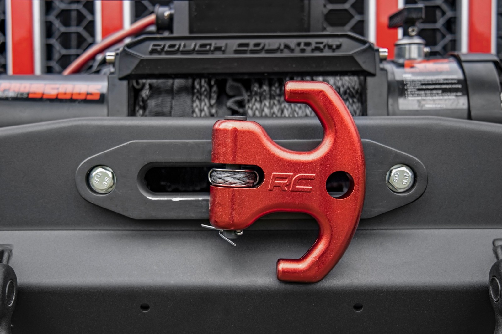 Rough Country Winch Cleat Red With Rubber Isolator
