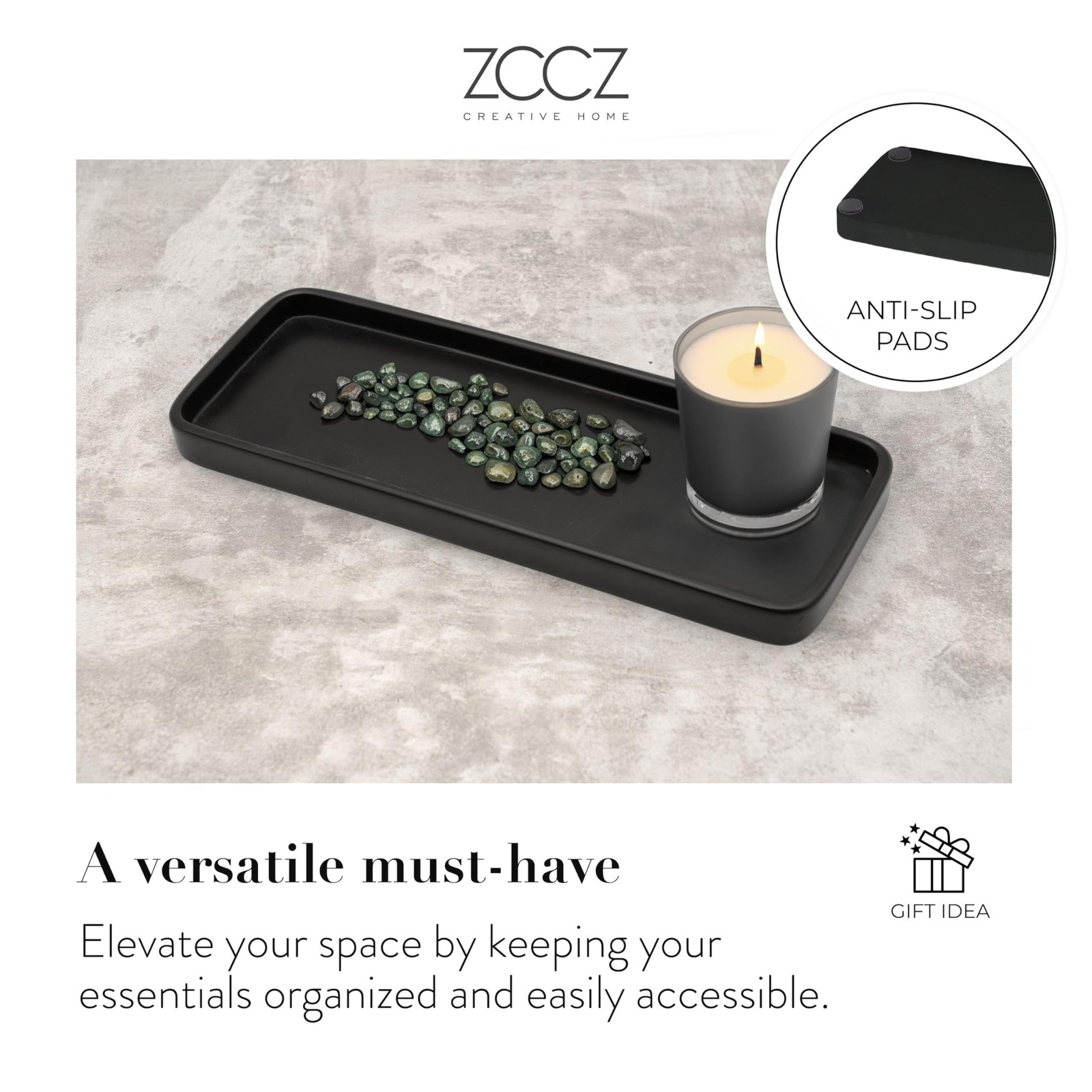 Matte Black Bathroom Accessory Sets, 4 Pieces Bathroom Accessories Complete Set