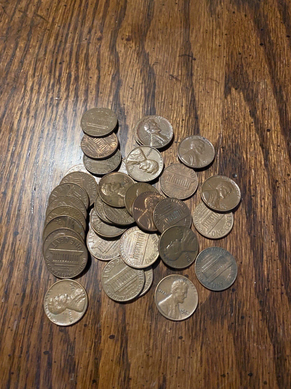 Lot Of 50 Copper 1960’s Pennies Dates Vary From 1960-1969