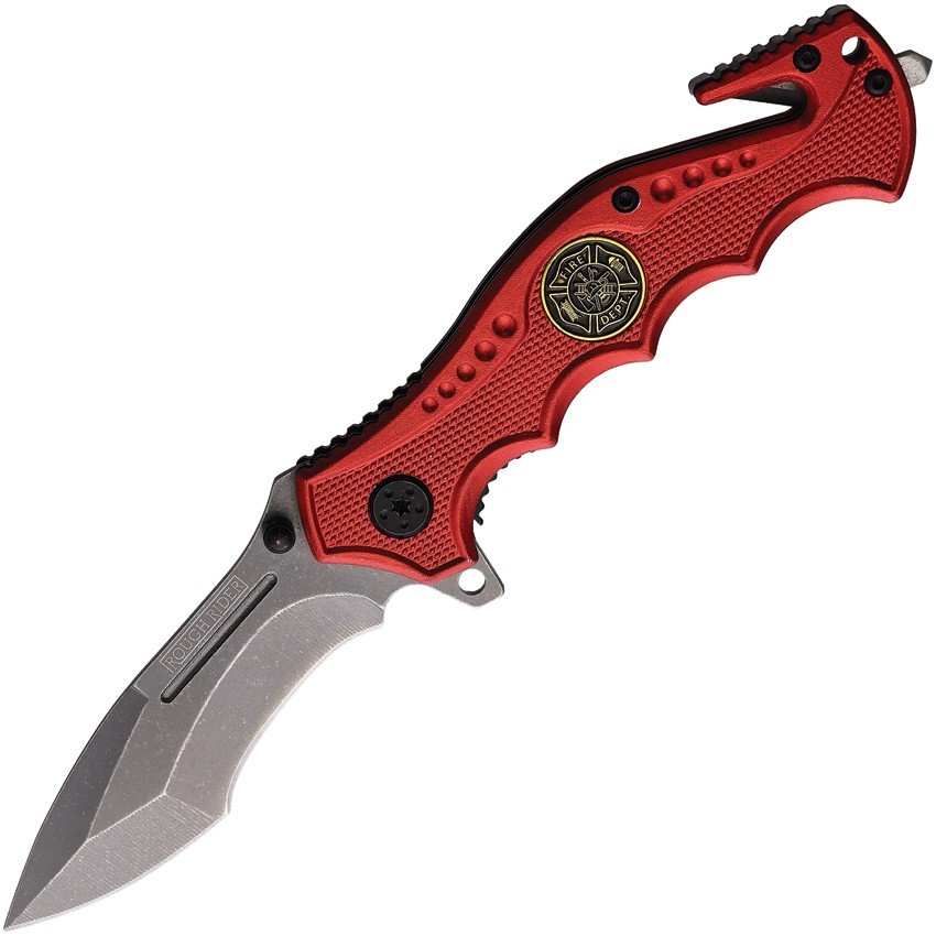 Rough Rider Fire Fighter Rescue Linerlock RR2514 3.25" Stainless Synthetic Knife