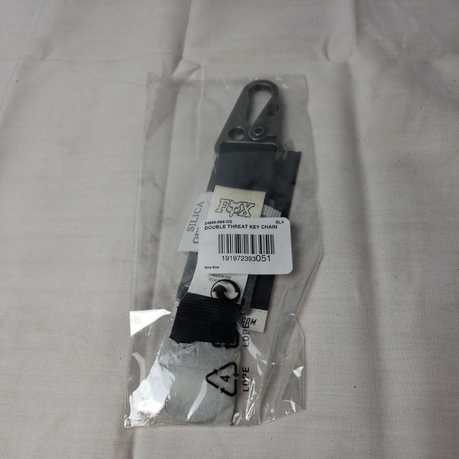 Fox Racing Unisex Double Threat Key Chain Bottle Opener - Silver NOS