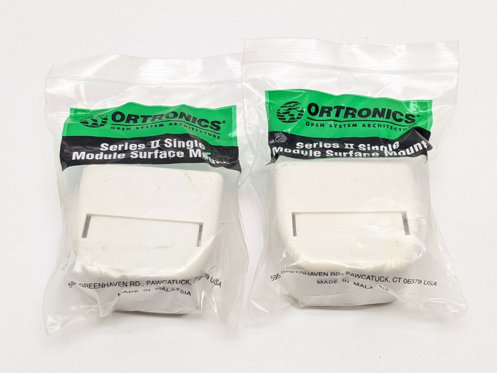Ortronics OR-40400050 Surface Mount White Housing LOT OF 2