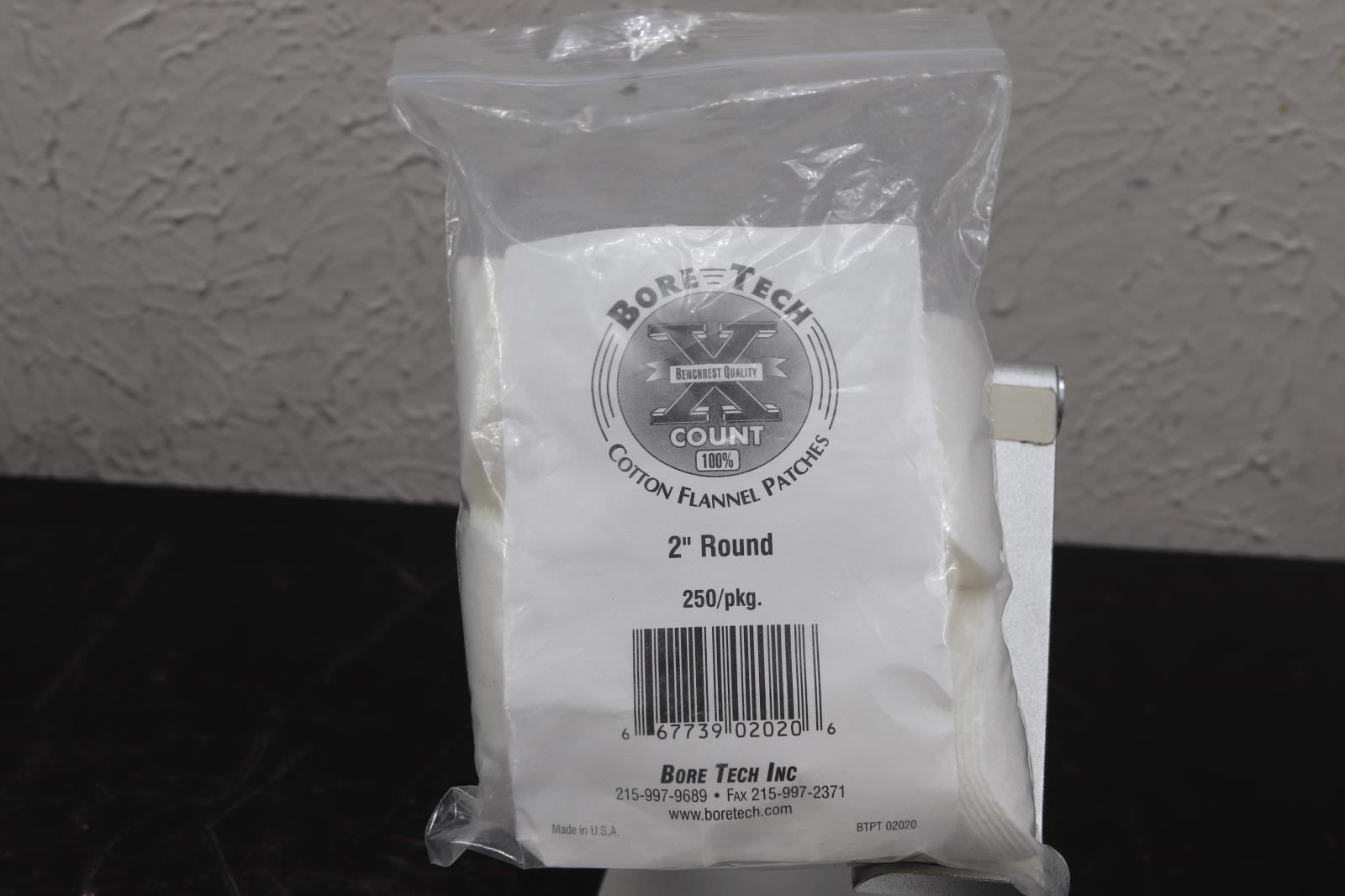 Bore Tech Cleaning Patches 2" Round Cotton Flannel 250 Pack