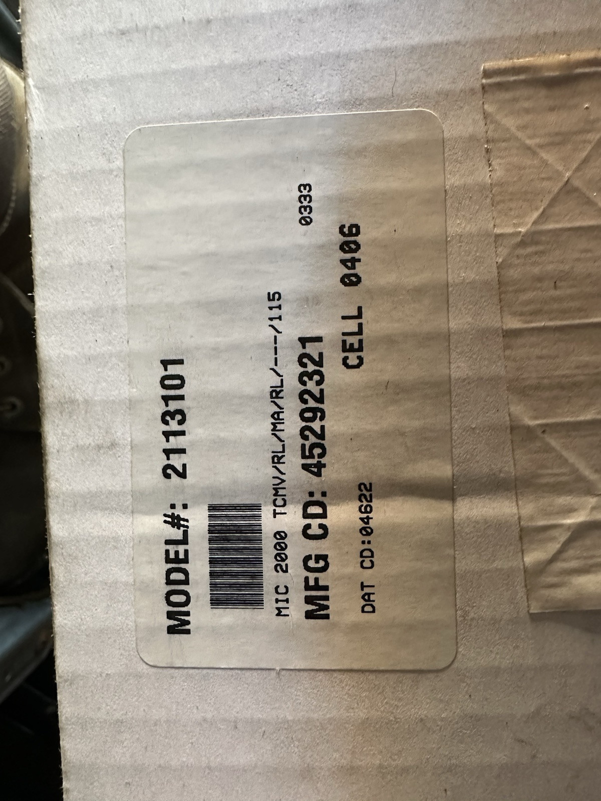 Partlow MIC 2000 Model 2113101