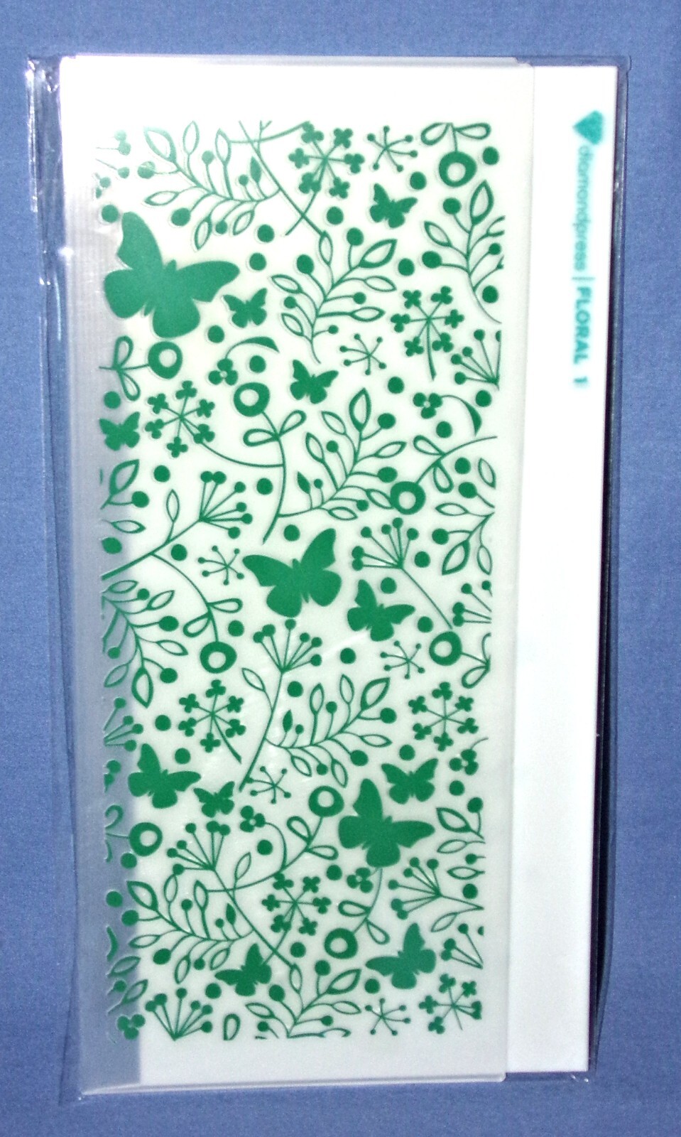 Diamond Press Slimline Butterfly Embossing Folder & Layering Stencils HTF New