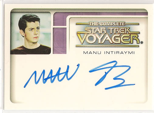 Complete Star Trek Voyager Autograph Card A1 Manu Intiraymi Icheb