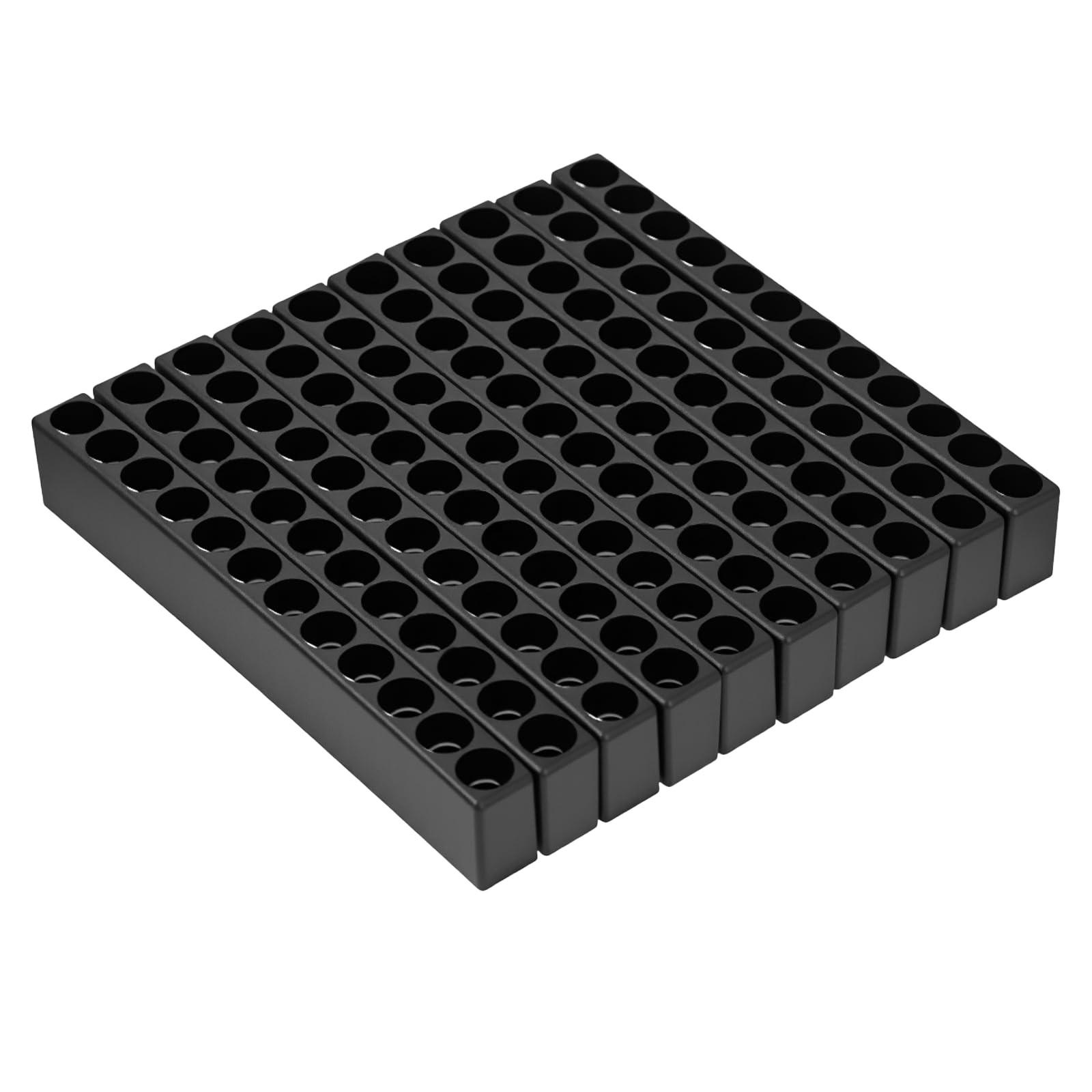 Bremorou 12 Holes Hex Bit Holder 10 Pcs 1/4 Inch Organizer, Black