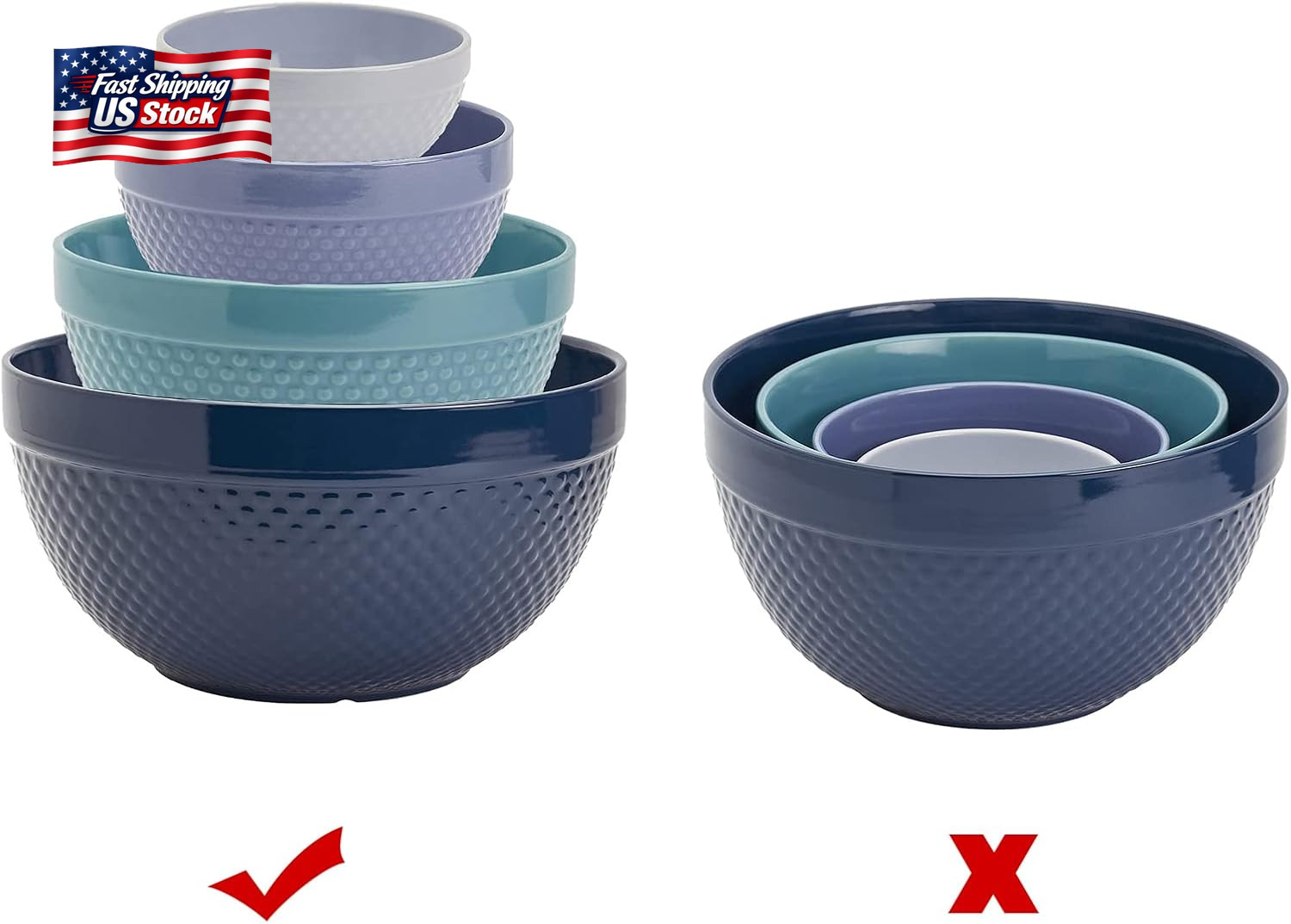 4Pcs Display Stands for Pyrex Mixed Cinderella Bowls, Stacker Stacking Rings for