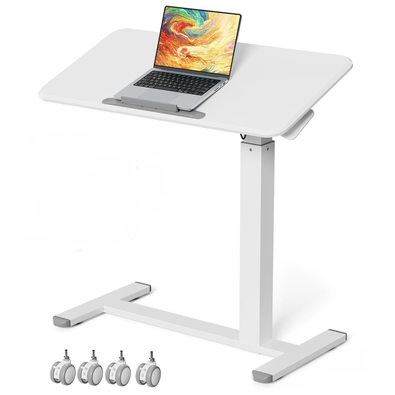 Mobile Standing Desk, Left/Right Rolling Bedside Table