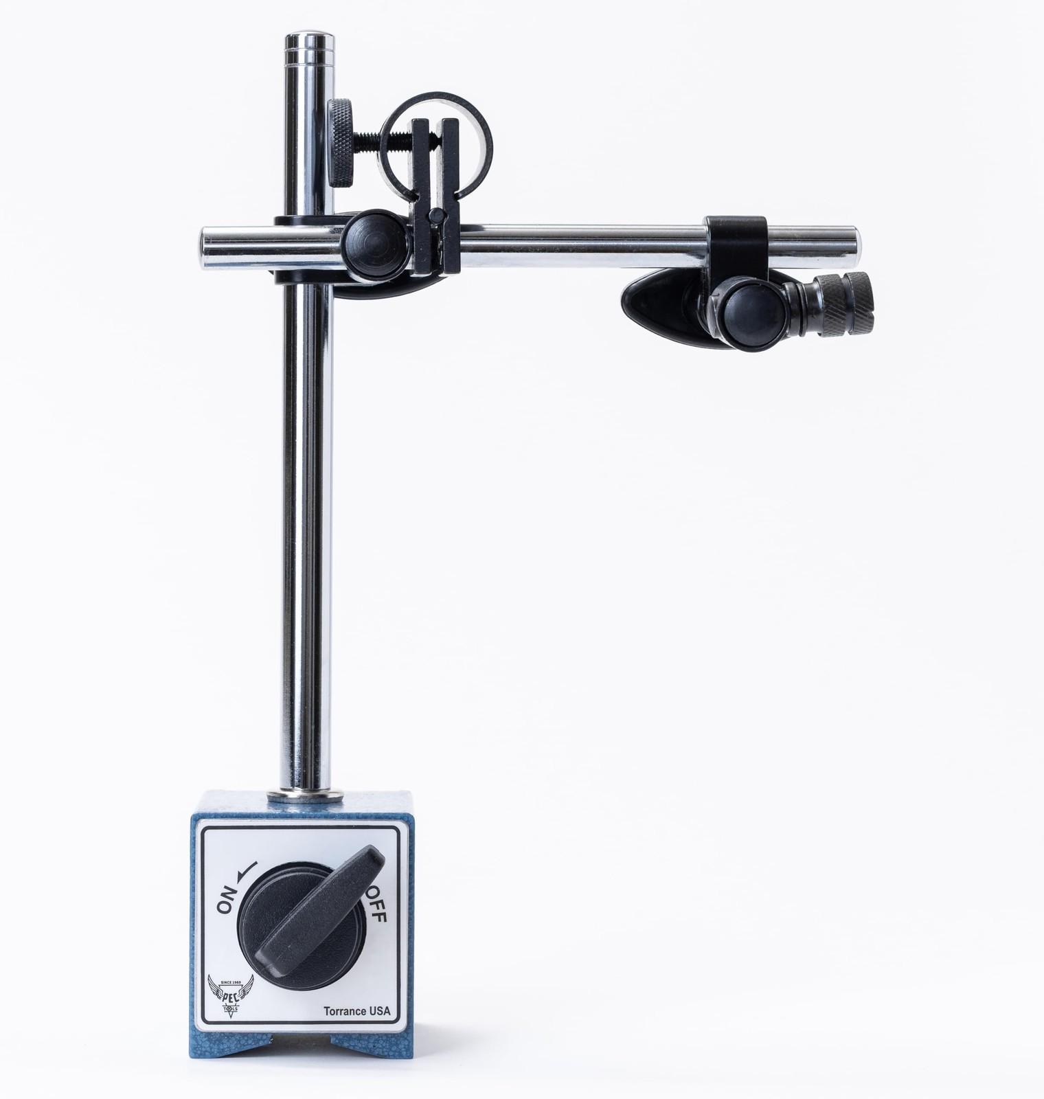 PEC Tools Fine Adjustment Magnetic Base 176lb/80kg Max Pull with Steel Arms, ...