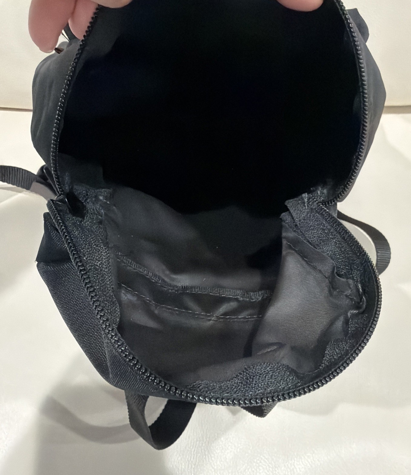Herve Chapelier Black Nylon Backpack Small Lightweight Backpack