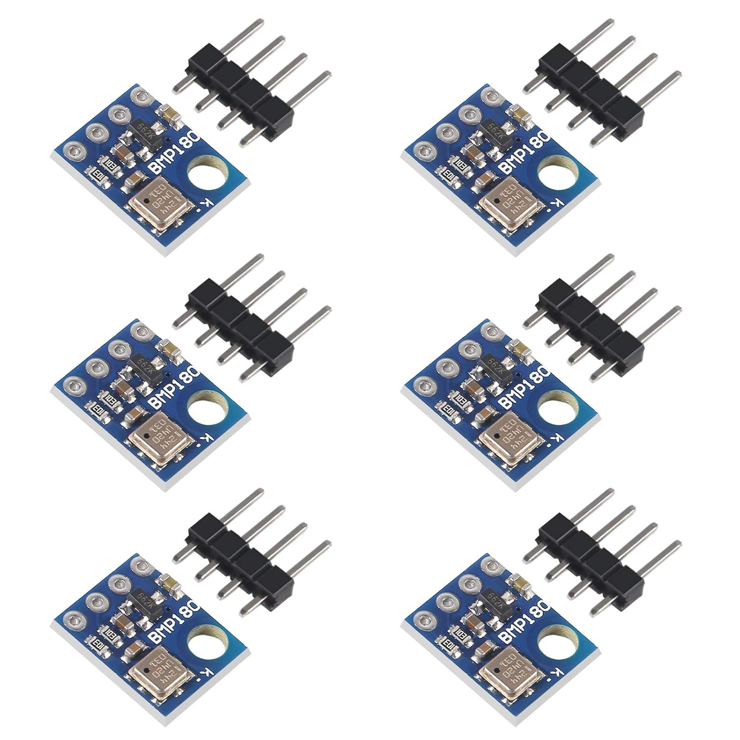 ACEIRMC 6Pcs GY-68 BMP180 Temperature Barometric Pressure Sensor Module for Ardu