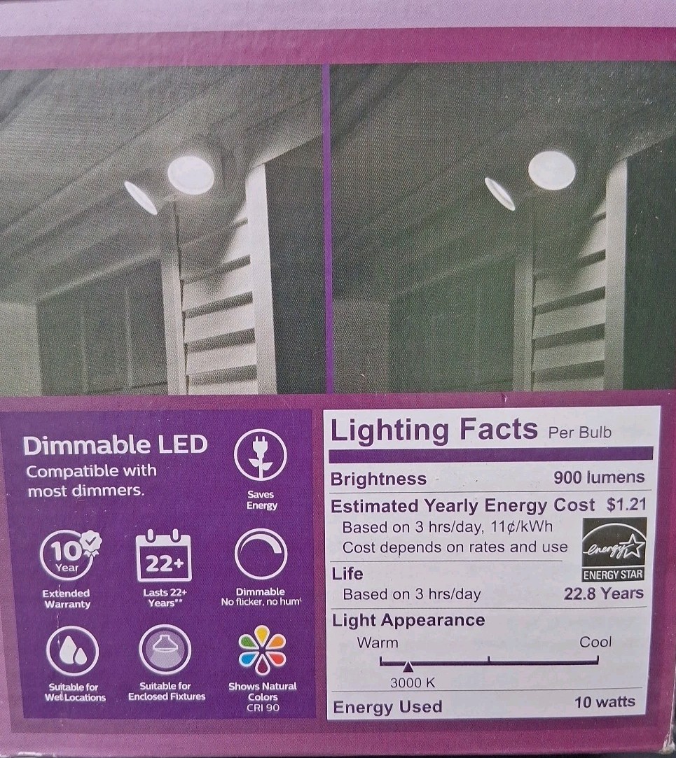 2 Philips 90W LED Indoor Outdoor Par38