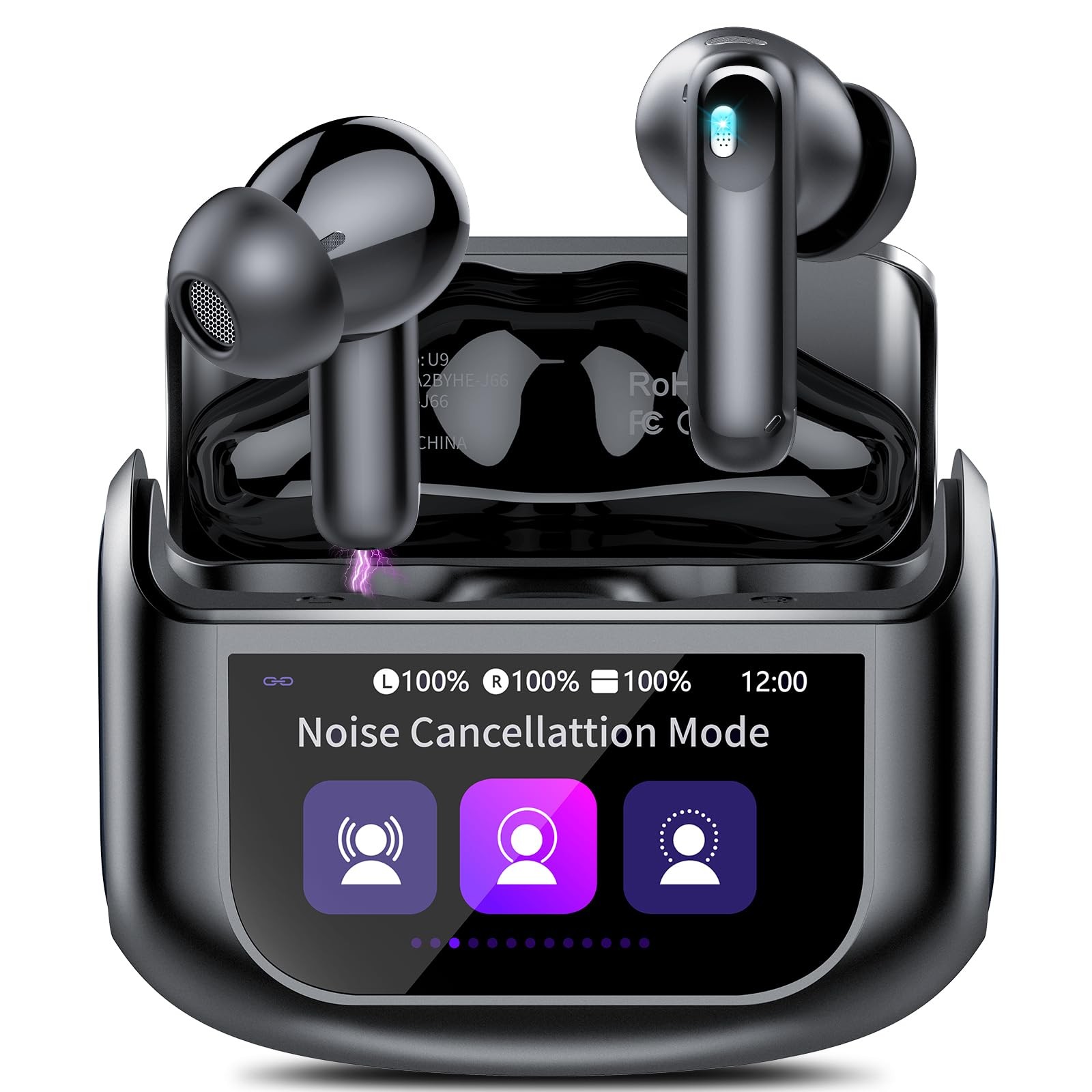 Wireless Earbuds, Bluetooth 5.4 Headphones Multi-Function Touch Screen