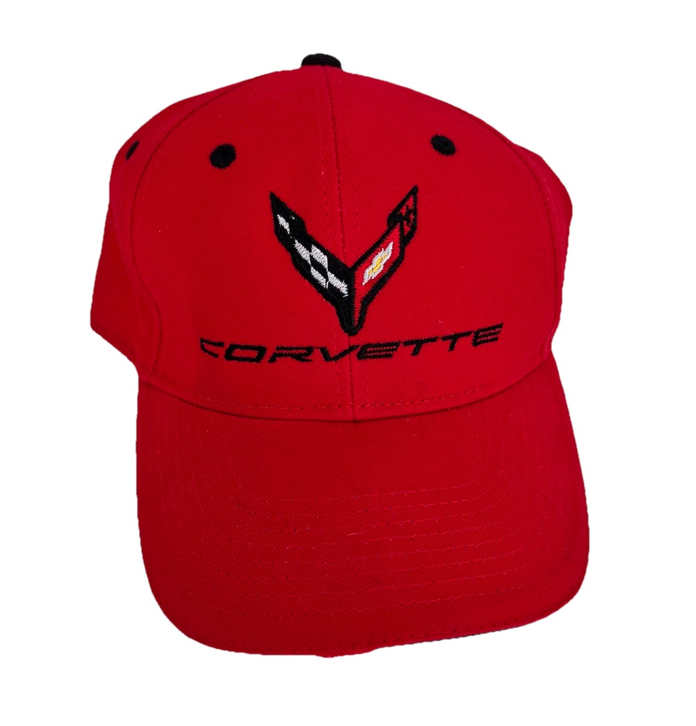 Chevrolet Corvette C8 Red Hat - Red & Black - Outdoor Cap - GM Licensed *READ*