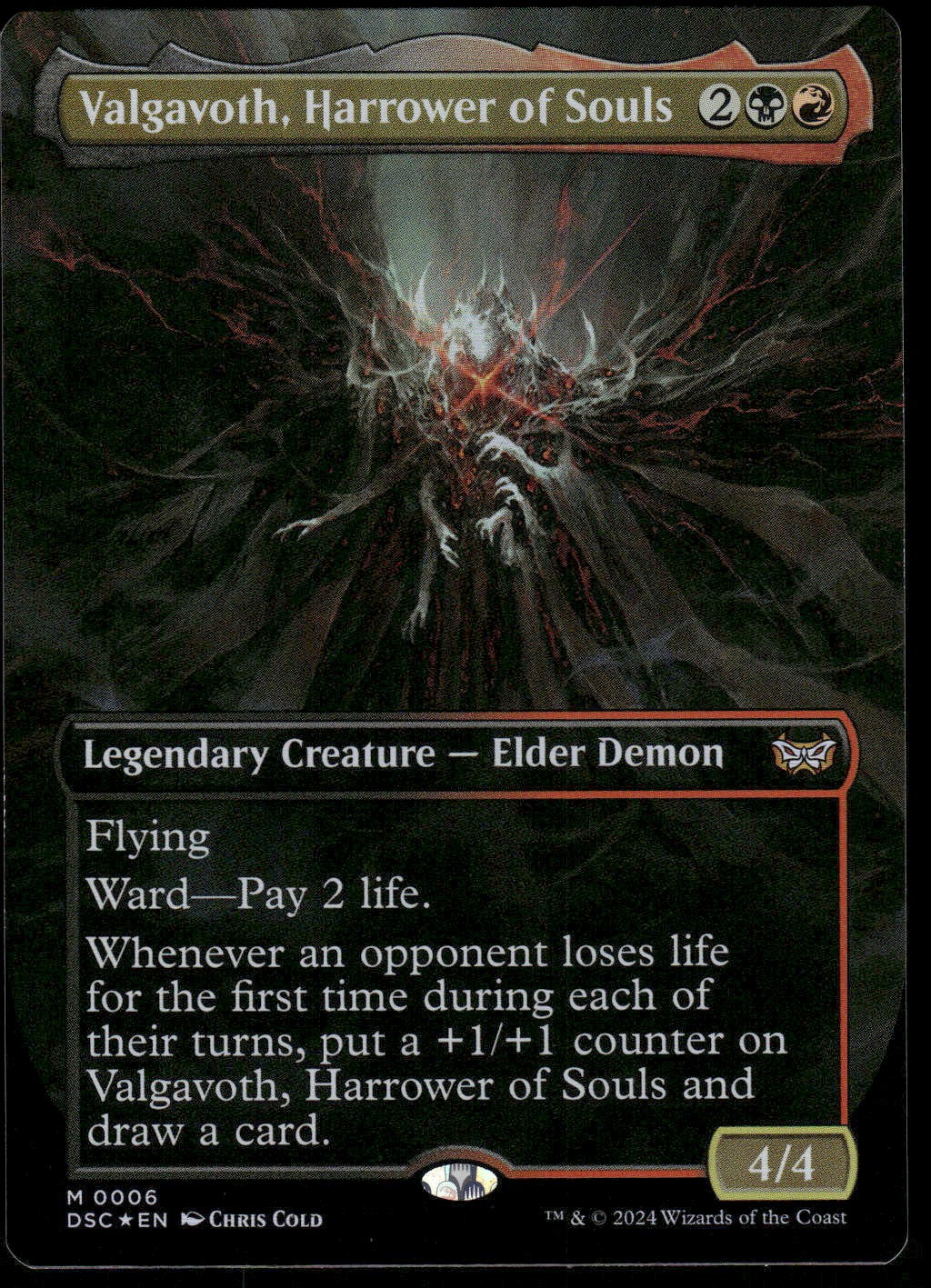 1x Foil Valgavoth, Harrower of Souls (Borderless) - Commander: Duskmourn - NM