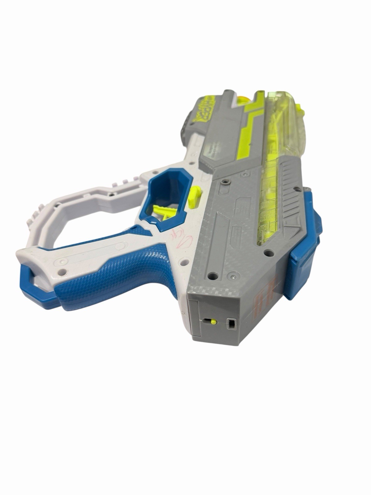 Nerf Hyper Rush 40 Pump Action Blaster White Gray Blue Excellent Used Condition