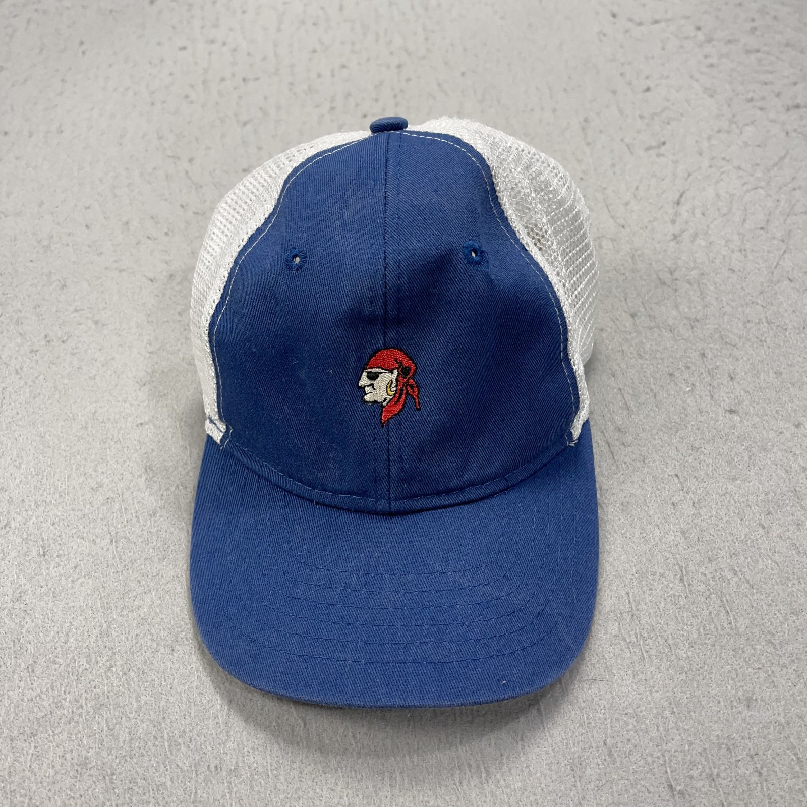 Gasparilla Golf Hat Youth JUNIOR Fit Blue Imperial Mesh Trucker Snapback Pirate