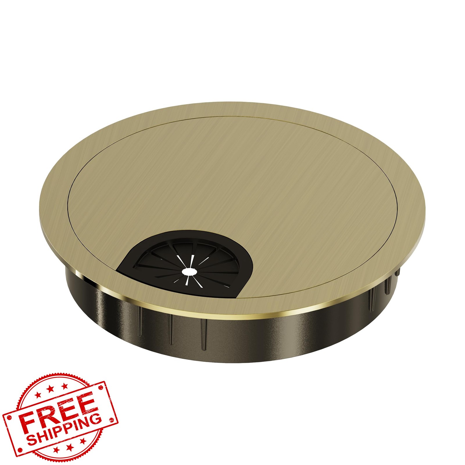 Skweawert Desk Grommet 2-3/8" Bronze Tone