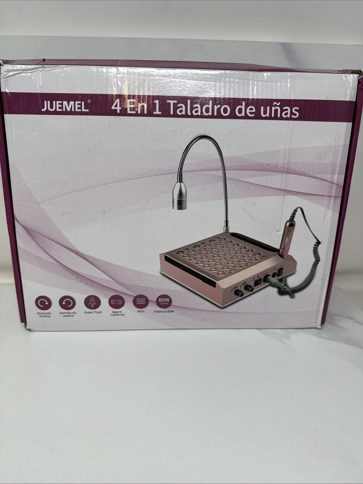 JUEMEL Professional 4-in-1 Nail Drill Pink Model M7031 Multi-function New In Box