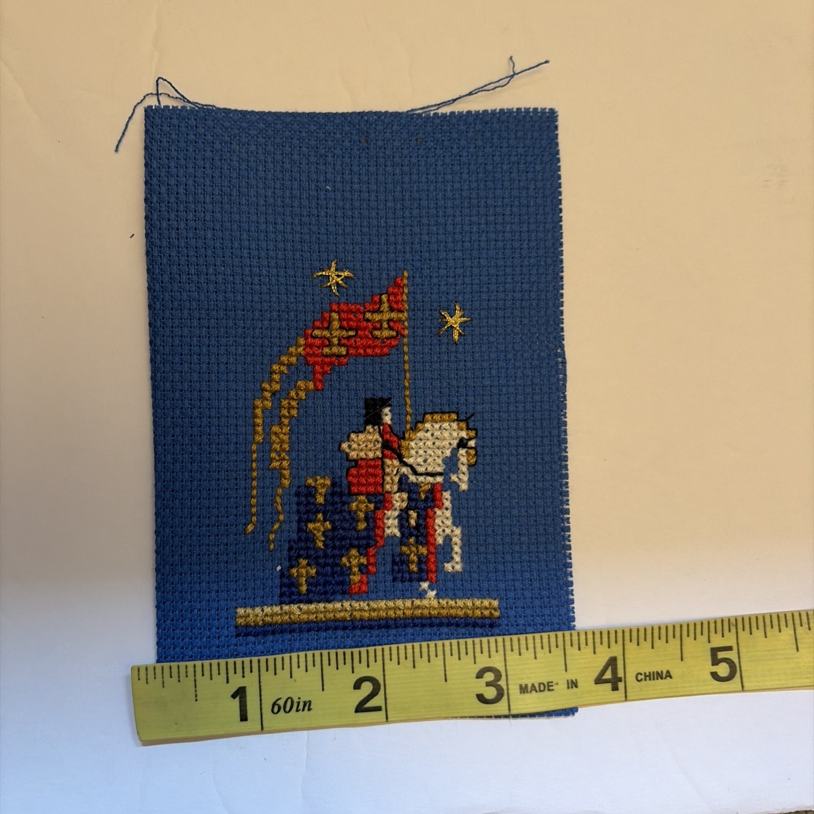 Knights Cross Stitch 5 x 3 1/2- Multicolor