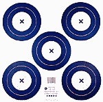 5 Archery 5 SPOT INDOR TARGET FACE 17X17 #1541 2 SIDED