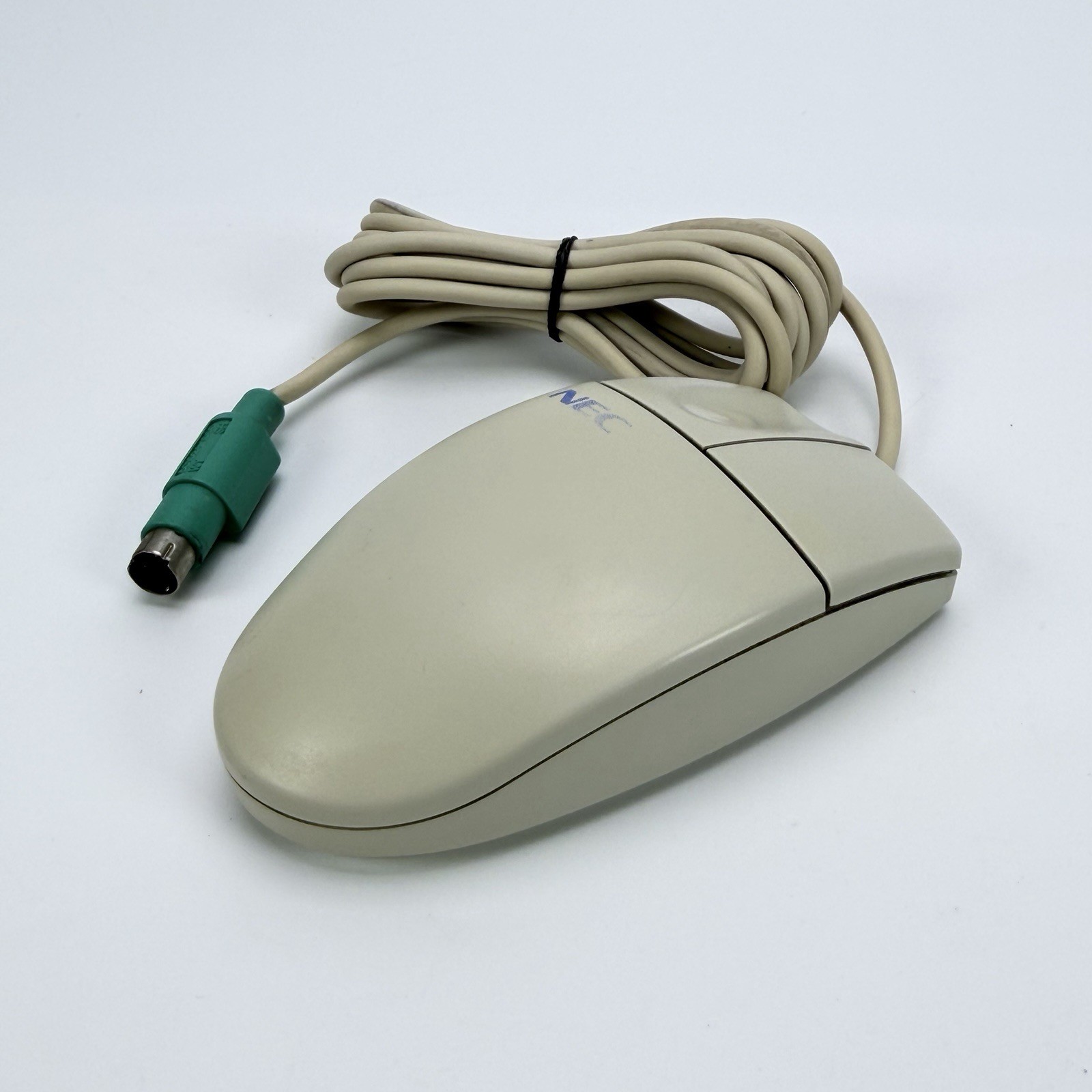 Vintage NEC 2-Button Clicker PS2 Mouse Model: M-S34-6MD Rolling Ball