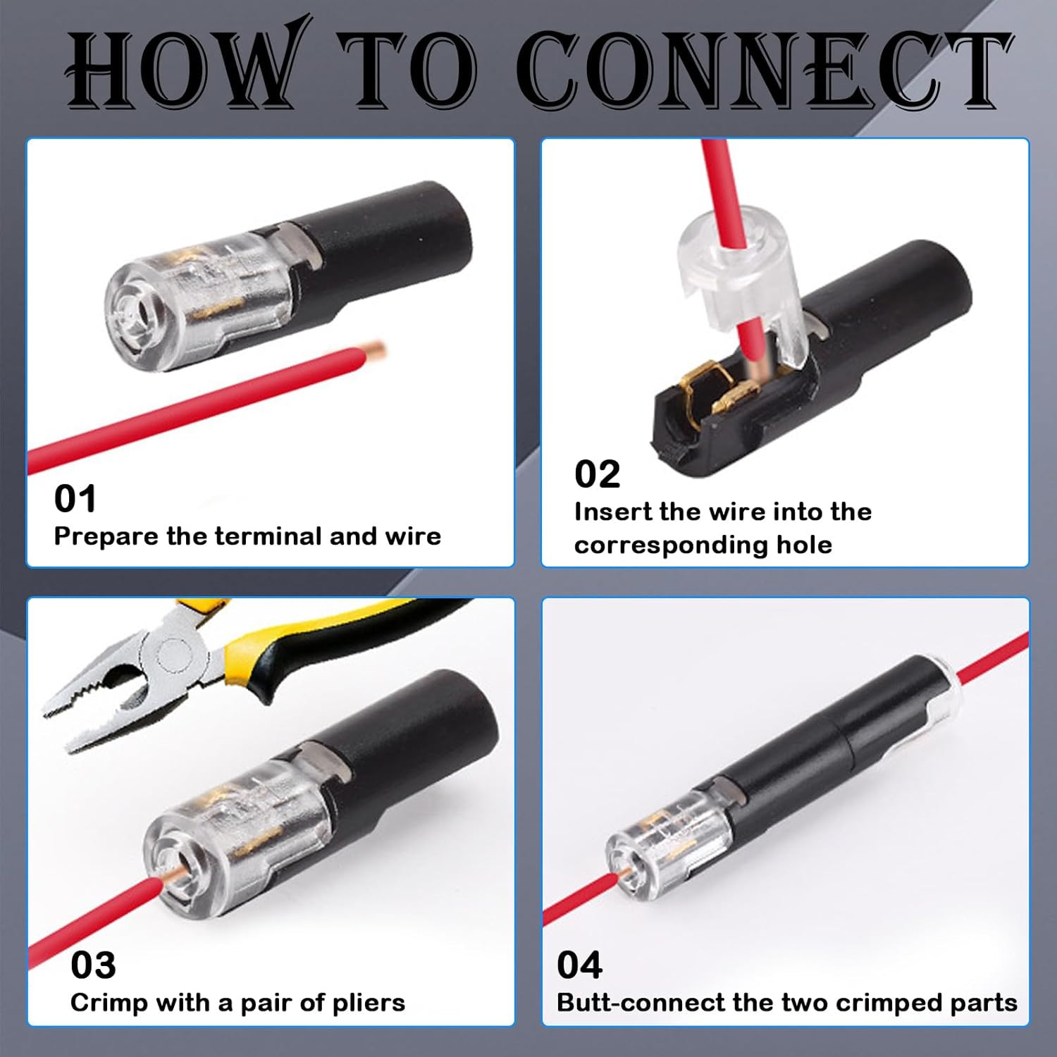 1 Pin Low Voltage Wire Plug-In Connector for 16-18 AWG, 1 Wire Quick Disconnect