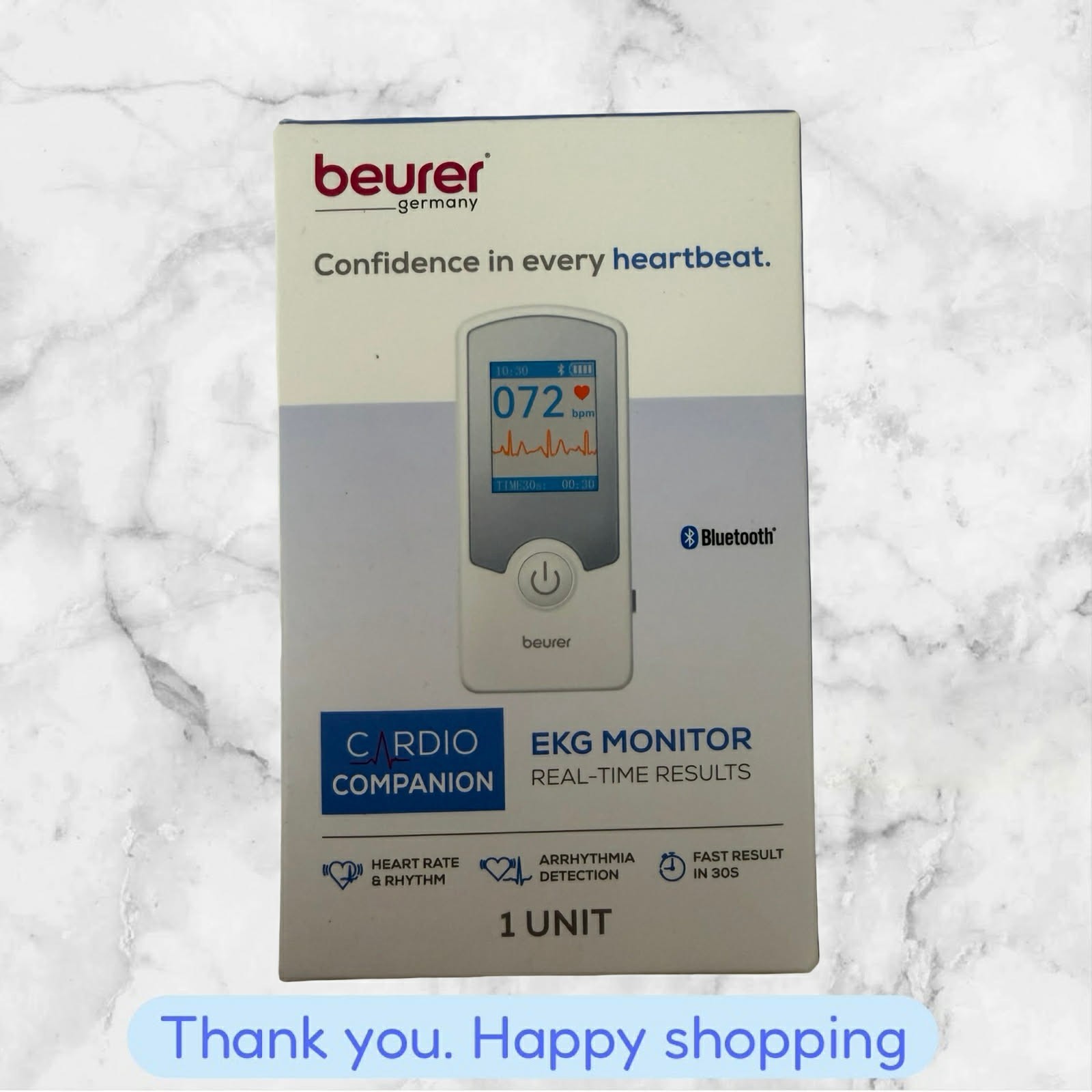 Beurer EKG Monitor J39 Cardio Companion Real Time Results ME75 Bluetooth NEW