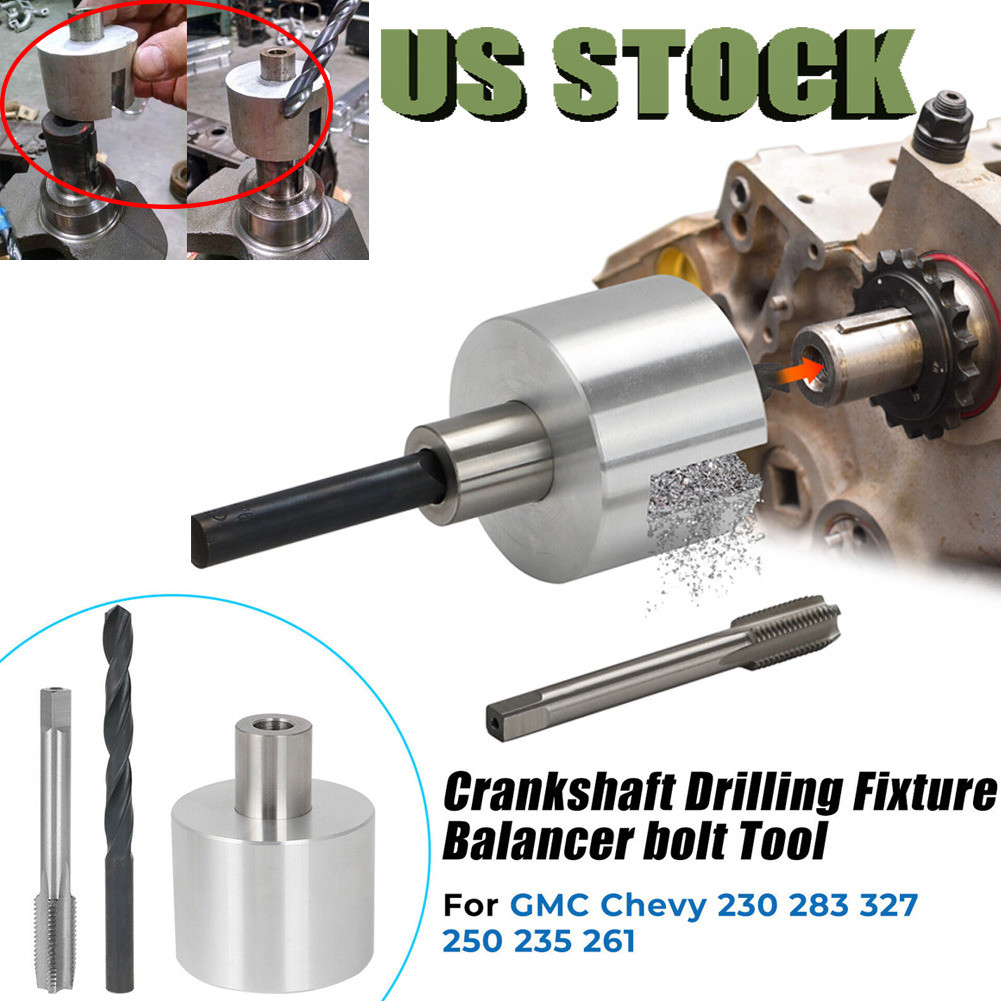 Crankshaft Drilling Fixture Balancer Bolt Tool For Chevy SBC 265 283 327 GMC 248