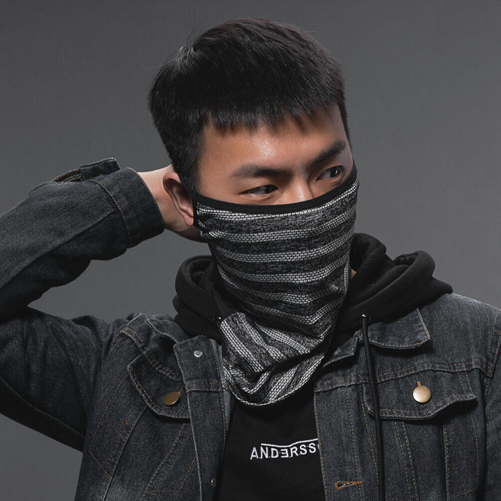 Balaclava Neck Tube Scarf Bandana Head Face Cover Neck Gaiter Ear Loops Headwear