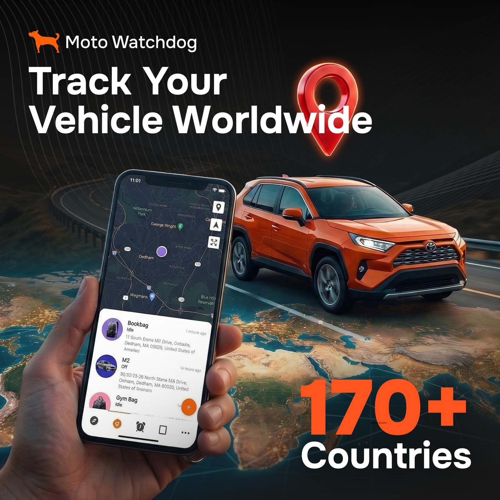 Wired GPS Tracker for Vehicles, No Subscription, No Monthly Fee