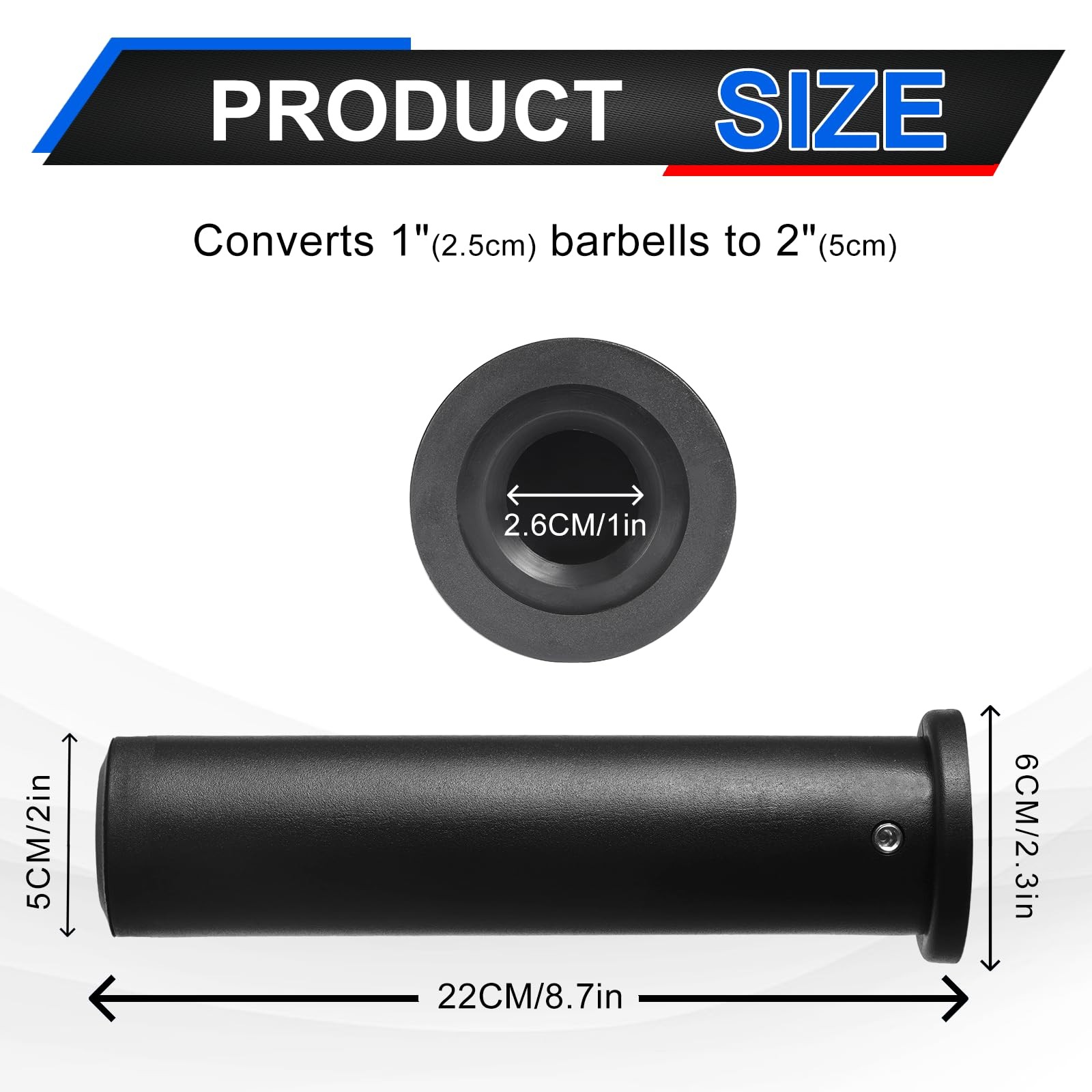 Olympic Adapter Sleeve (2 PCS), Suitable for 1" Standard Barbell Bars