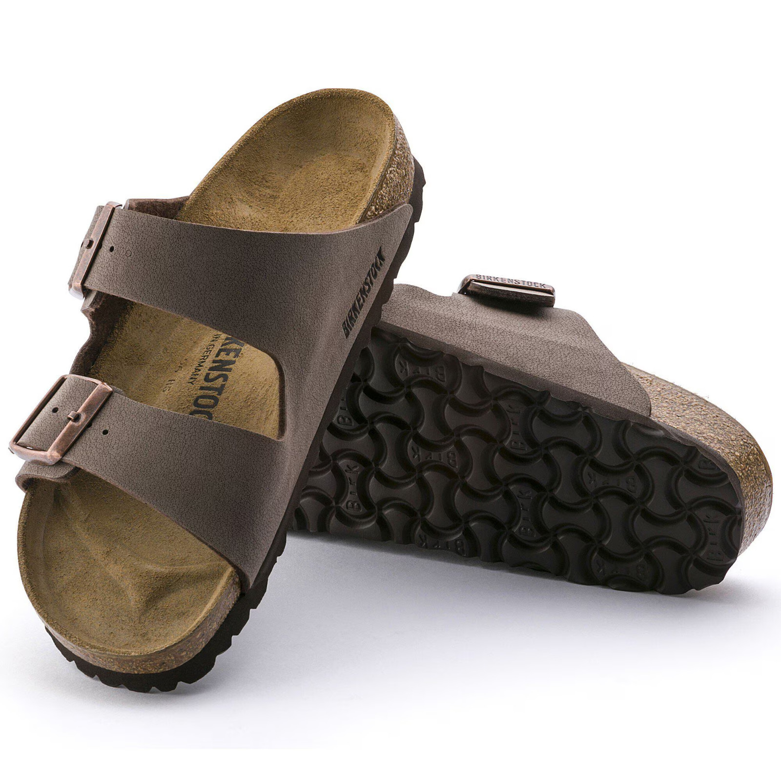 Birkenstock Arizona Birko-Flor Mocha Unisex Comfort Sandals Size37-45